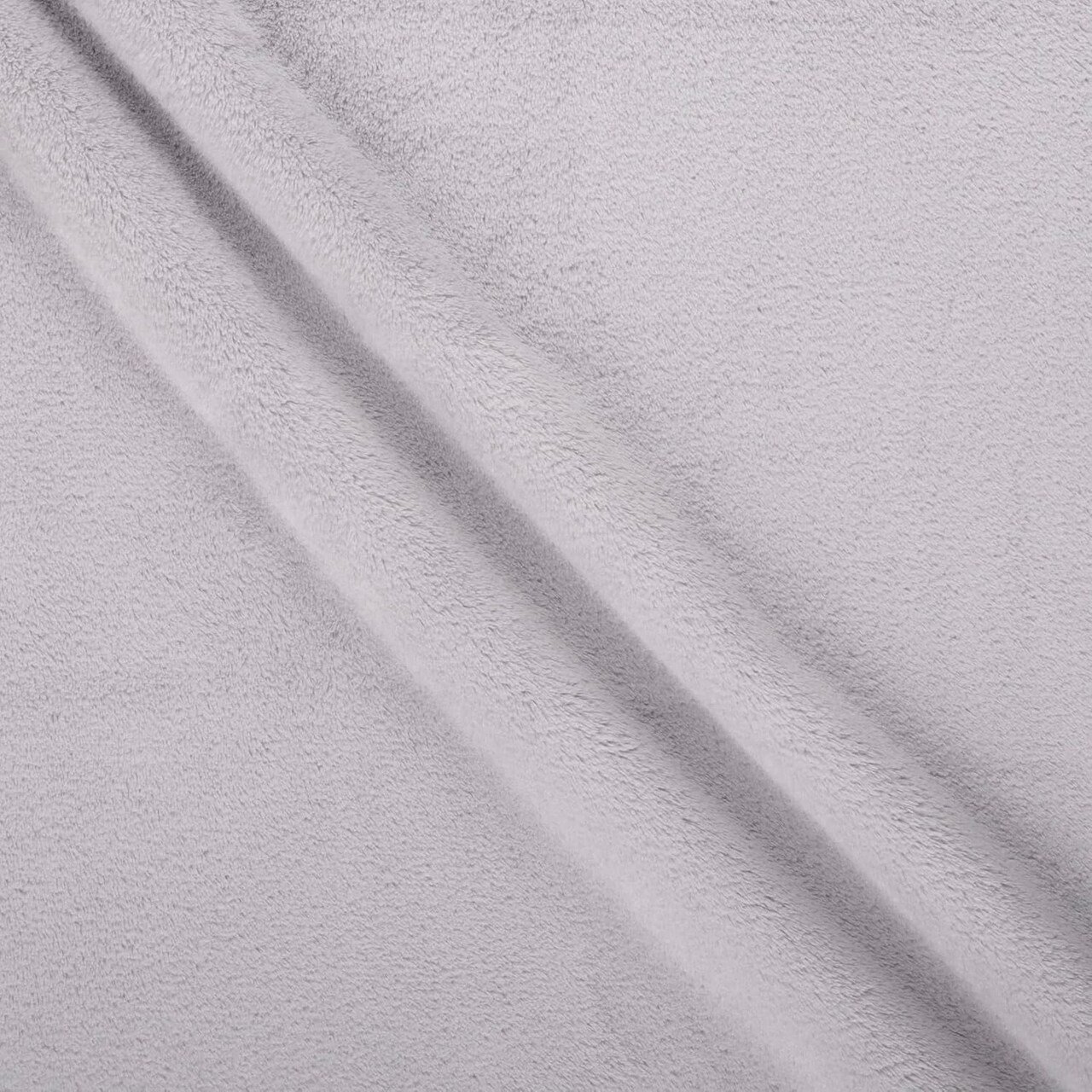 Mook Fabrics Solid Grey Coral Fleece (60'' Wide) Double Brushed - By The Yard